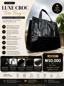 Royal Croc Executive Tote Bag